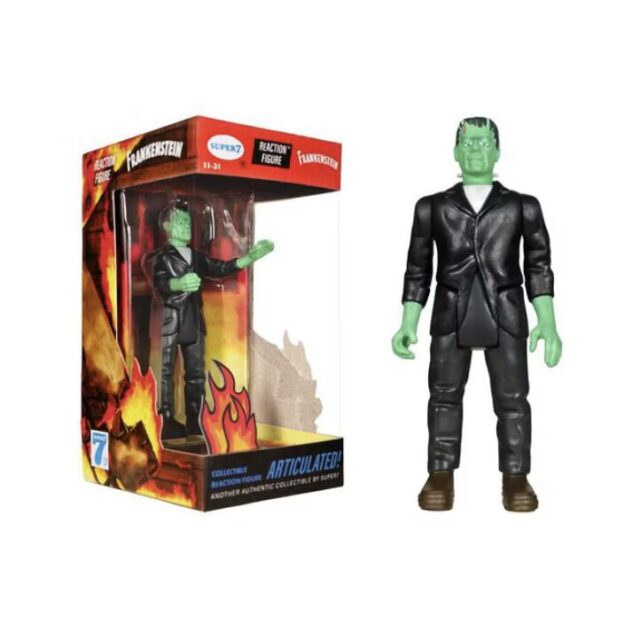 Frankenstein monster action figure with its box
